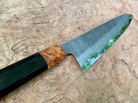 Custom Hatsukokoro Inazuma Ao Super Gyuto 270 mm - African Blackwood and Amboyna burl