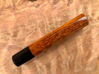 Custom Japanese Knife Handle - Snakewood and ebony