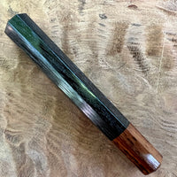 Custom Japanese Knife handle (wa handle) for 165-210mm - 2000 year old bog oak and rosewood