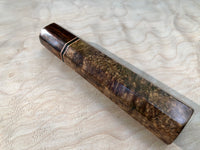 Custom Japanese Knife Handle (Wa Handle) - Spalted Mango Burl and Sonoran Desert Ironwood