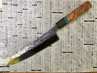 Custom Yu Kurosaki Raijin Gyuto 210 - Thuya burl and carbon fiber