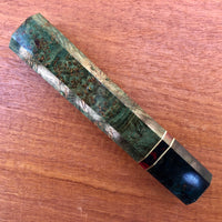Custom Japanese Knife handle (wa handle) for 240mm - Black Ash and maple burl