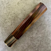 Custom Japanese Knife handle (wa handle) for 240mm: figured Siamese rosewood and horn