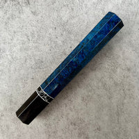 Custom Japanese Knife handle (wa handle) for 240 mm: Dyed mango and horn