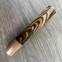 Custom Japanese Knife handle (wa handle) for 165-210mm : Mun Ebony and blonde horn