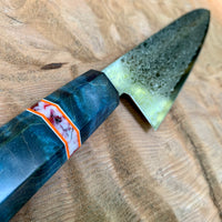 Custom Tsunehisa ZA-18 Damascus Gyuto 210 - Dyed quilted maple