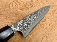 Custom Takashi Saji R2/SG2 Damascus 240 Sujihiki- buckeye burl and horn