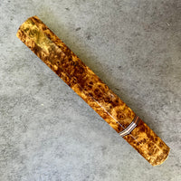 Custom Japanese Knife handle (wa handle) for 240mm - Amboyna burl and copper