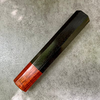 Custom Japanese Knife handle (wa handle) for 240mm - Gabon ebony and curly Siamese rosewood