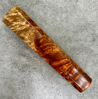 Custom Japanese Knife handle (wa handle) for 240mm - Wicked 2-tone amboyna burl