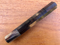 Custom Japanese Knife handle (wa handle) for 240mm - Curly Siamese Rosewood and blonde horn