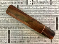 Custom Japanese Knife handle (wa handle) for 240mm - Curly Siamese Rosewood and blonde horn