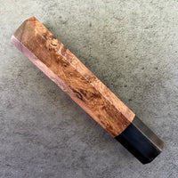 Custom Japanese Knife handle (wa handle) for 240mm - Honduran Rosewood Burl and horn