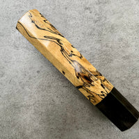 Custom Japanese Knife handle (wa handle) for 210mm - Spalted Tamarind and horn