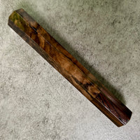 Custom Japanese Knife handle (wa handle) for 165-210 mm - Turkish walnut burl and African Blackwood