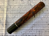 Custom Japanese Knife handle (wa handle) for 210mm - Ironwood burl and horn