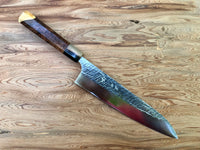 Custom Yu Kurosaki Raijin Gyuto 240 - Honduran Rosewood Burl