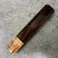 Custom Japanese Knife handle (wa handle) for 165-210mm - African Blackwood and Tasmanian Blackwood
