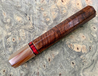Custom Japanese Knife handle (wa handle) for 240mm - Figured Narra and marbled horn