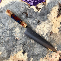 Custom Yoshikane Shiro 2 Nashiji Gyuto 210mm - Flame Box Eldar Hybrid