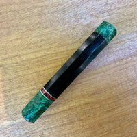 Custom Japanese Knife handle (wa handle) - Ebony and mango burl