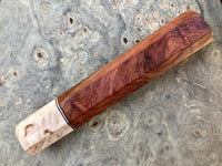 Custom Japanese Knife handle (wa handle) for 240mm - Figured Siamese rosewood