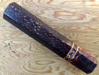 Custom Japanese Knife handle (wa handle) for 240mm - purple dyed oak