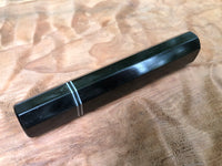 Custom Japanese Knife Handle (Wa Handle) - Gabon Ebony and Horn