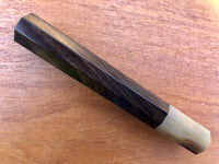 Custom Japanese Knife handle (wa handle) for 165-210 - African Blackwood and Marbled Horn