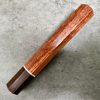 Custom Japanese Knife handle (wa handle) for 240mm - Bubinga and brown ebony