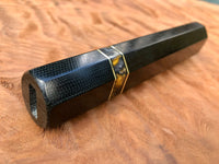 Custom Japanese Knife Handle - Gabon Ebony and Micarta