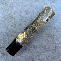Custom Japanese Knife handle (wa handle) for 165-210mm: Buckeye burl and horn