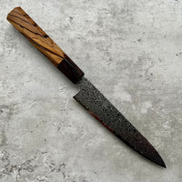 Custom Tsunehisa ZA-18 Damascus Petty 135mm - zebrawood