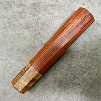 Custom Japanese Knife handle (wa handle) for 165-210mm : Honduran Rosewood and curly mango