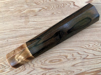 Custom Japanese Knife handle (wa handle) for 165-210mm - Ziricote and Sugi cedar