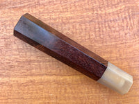 Custom Japanese Knife handle (wa handle) for 165-210mm : Dark Honduran Rosewood and Horn