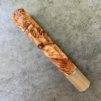 Custom Japanese Knife handle (wa handle) for 210-230mm : Honduran Rosewood burl and horn