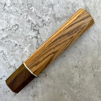 Custom Japanese Knife handle (wa handle) for 165-210mm : Zebrawood and ziricote