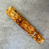 Custom Japanese Knife handle (wa handle) for 240mm - Amboyna burl and copper