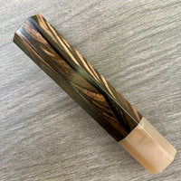 Custom Japanese Knife handle (wa handle) for 165-210mm : Mun Ebony and blonde horn