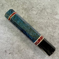 Custom Japanese Knife handle (wa handle) for 240mm - dyed mango with double stone