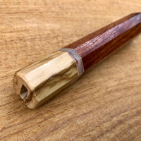 Custom Japanese Knife handle (wa handle) - Siamese Rosewood and olive