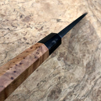 Custom Sasaoka Shirogami Damascus Deba 180mm - Thuya Burl