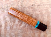 Custom Japanese Knife Handle - Boluke, turquoise and Horn