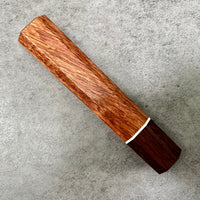 Custom Japanese Knife handle (wa handle) for 240mm - Bubinga and brown ebony