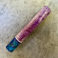 Custom Japanese Knife handle (wa handle) for 165-210mm: Dyed curly mango