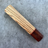 Custom Japanese Knife handle (wa handle) for 240mm - zebrawood and katalox