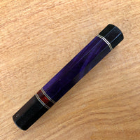 Custom Japanese Knife handle (wa handle) - Dyed purple with micarta