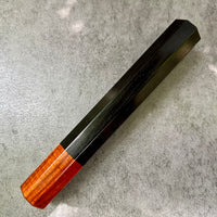 Custom Japanese Knife handle (wa handle) for 240mm - Gabon ebony and curly Siamese rosewood