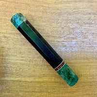 Custom Japanese Knife handle (wa handle) - Ebony and mango burl